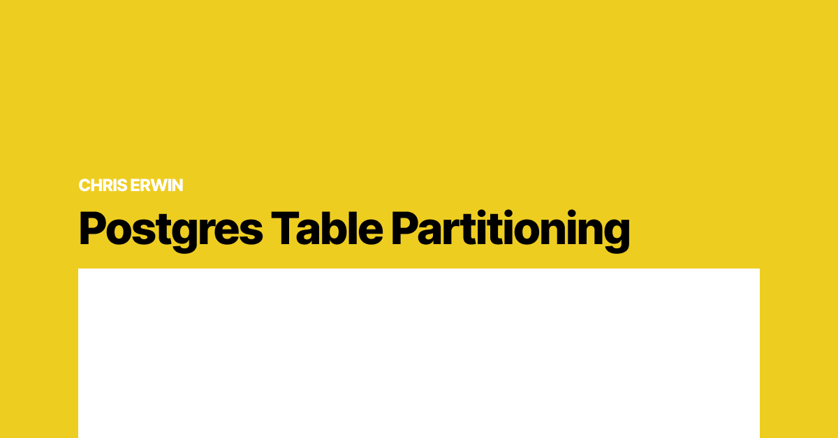 postgres-table-partitioning